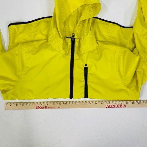 LRL Active Ralph Lauren Yellow Windbreaker Jacket Zip Up Hooded Athletic L/G - Picture 6 of 10